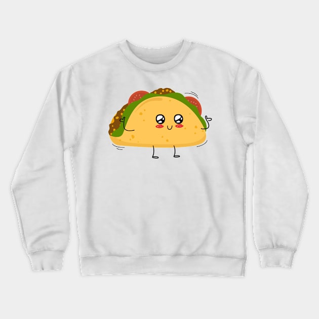 Cute Tacos Design Crewneck Sweatshirt by BrightLightArts